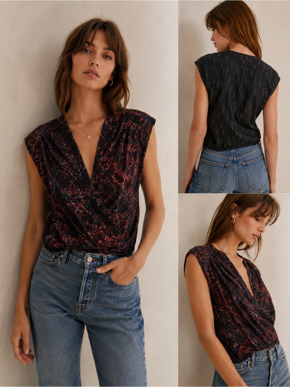 Urban Outfitters Écote Surplice crop Top size medium